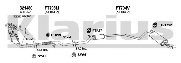 KLARIUS 330871U Exhaust System